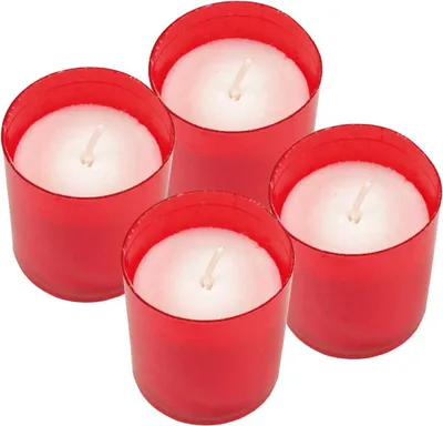 Produktbild von Stundenbrenner 4er Pack in Rot mit ca. 15h Brenndauer