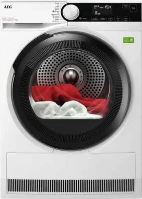 Obrázek produktu pro AEG Series 8000 TR8HDBG9B, Stojací, Přední plnění, Tepelné čerpadlo, Bílá, Otočné, Dotyk, Pravý