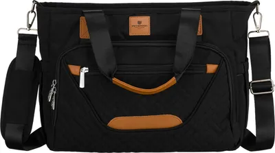 Immagine prodotto di Borsa fasciatoio organizer Peterson nera capiente con tracolla per passeggini
