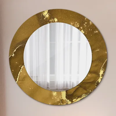 Produktbild von Spiegel - Mirror zum Wandspiegel Schlafzimmer – Schminkspiegel- metallisch wirbelt- Ø60cm