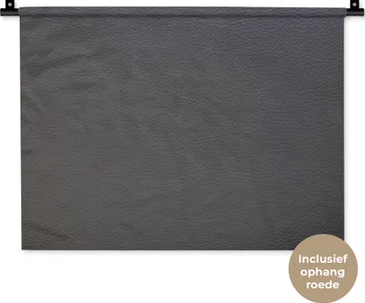 Produktbild von MuchoWow® Wandteppich Wandbehang Leder - Strukturiert - Lederoptik - Grau 60x45 cm Tapisserie Dekoration Wandtuch - Das Schlafzimmer