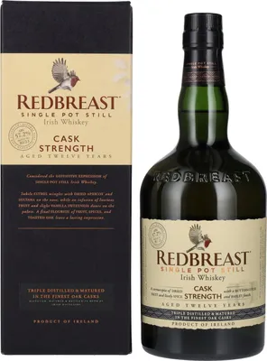 Produktbild von Redbreast 12 Years Old Single Pot Still CASK STRENGTH 57,2% Vol. 0,7l in Geschenkbox