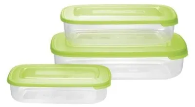 Zdjęcie produktu dla Tontarelli Zestaw 3 Pojemników na Żywność Frigobox Zielony Plastik 8005989264339