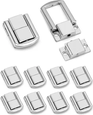 Image de Lot de 10 serrures inoxydables pour boîtes en bois et coffres à outils