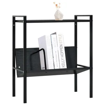 Image de vidaXL Bibliothèque 2 étagères noir 52x28x59 cm Bois composite