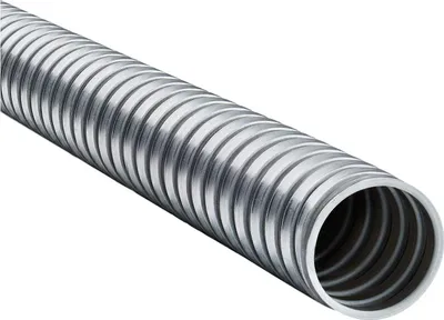 Produktbild von FLEXA SPR Metallschutzschlauch eingehaktes Profil blank AD 5,0mm, ID 3,0mm eingehaktes Profil, Mindestbiegeradius