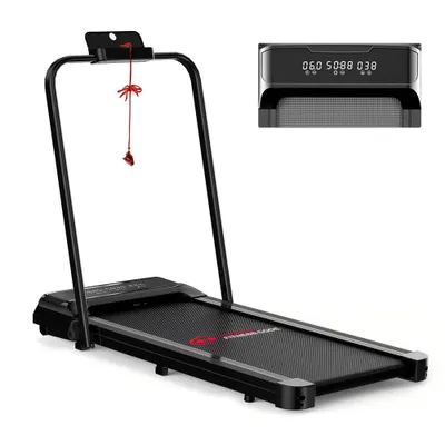 Produktbild von Klappbare Laufbänder, 1-10 km/h Laufband, Bürstenloser Motor, Laufpad mit Haltegriff, Walking Pad für Zuhause Klein Laufpad, Schwarz