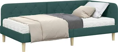 Obrázok produktu pre Rohový rám postele Tmavozelená 100 x 200 cm látka