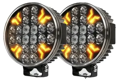 Imagen del producto de Parachoques para vehículos todoterreno, faros LED, luz de trabajo, mayor visibilidad, juego de 2 unidades de 9 pulgadas