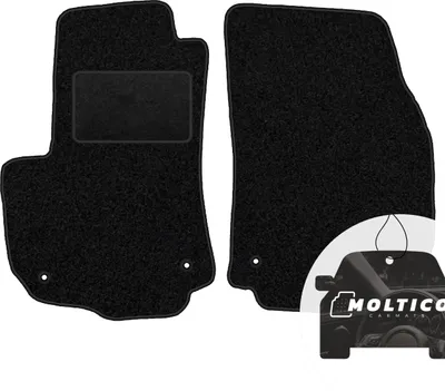 Produktbild von moto-MOLTICO Vorne Fußmatten Auto Velours Autoteppiche Schwarz Automatten Set 2-teilig passend für Opel Zafira B 2005-2011