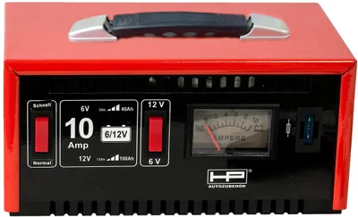 Image de HP ACCESSOIRES VOITURE Chargeur de batterie 20510, 6/12 V, 10 A, charge normale et rapide
