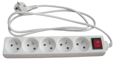 Produktbild von Zenitech - Set mit 2 Steckdosenleisten - 5×16A 2P+T mit Schalter - Weiß
