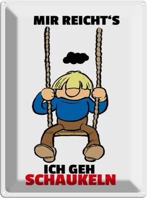 Produktbild von vianmo Blechschild 40x30 cm Mir reicht's gehe schaukeln Spruch Zitat