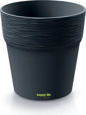 Produktbild von Kunststoff Blumentopf Fogo anthrazit Ø 12 cm Höhe 12 cm