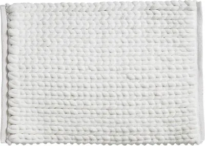 Produktbild von 5Five extra dicke Kabel Badematte - weiss - 50 x 75 cm - Badteppiche - Dicke von 2,2 cm