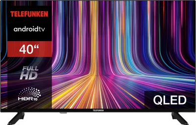 Telefunken QLED TV 40 Zoll Fernseher Full HD Android TV (HDR Smart TV, Triple-Tuner) QF40AO750S