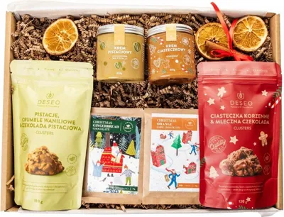 Produktbild von ORIGONUTS by DESEO - Weihnachtsschokolade - Schokolade Geschenk - Feinkost Geschenkset mit handwerklicher Schokolade - Fertiges Süßes Weihnachtsgeschenk für Frauen und Männer - Set Nr.8