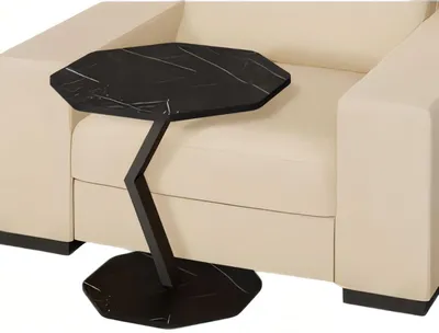 Obrázok produktu pre Elegantný čierny drevený príručný stolík s moderným dizajnom