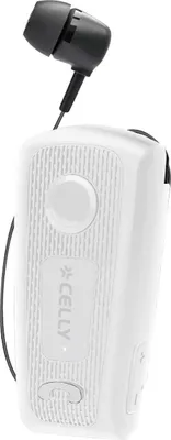 Image de Celly BHCLIP, Câble, 20 - 20000 Hz, Appels / Musique / Sports / Loisirs, 30 g, Casque avec microphone, Blanc