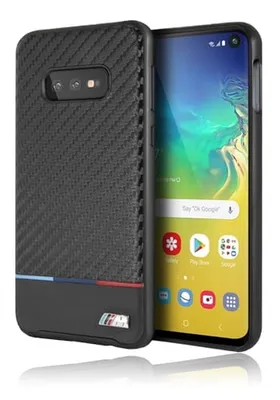 Produktbild von BMW Hard Cover Tricolor Stripe Vertical Black, Motorsport für Samsung G970 Galaxy S10e, BMHCS10LPUCARTCBK, Blister
