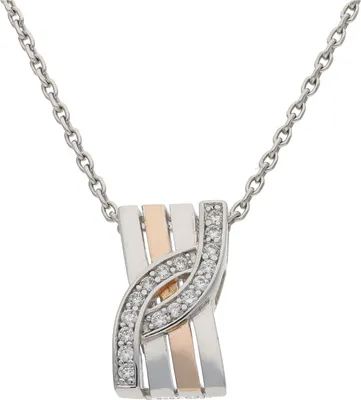 Produktbild von Kettenanhänger Silber 925 Rotgold plattiert Zirkonia JL10-02-3278 JuwelmaLux