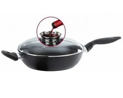Produktbild von GSW BioRoma Bratpfanne Pfanne aus Aluguss induktion mit Aromaknopf 28 cm