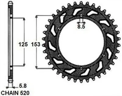 Produktbild von Kettenrad SUNSTAR SUNR1-3559-50