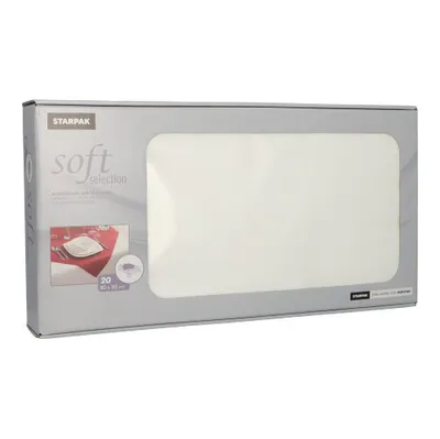 Produktbild von 20 Mitteldecken, stoffähnlich, Vlies "soft selection" 80 cm x 80 cm weiss
