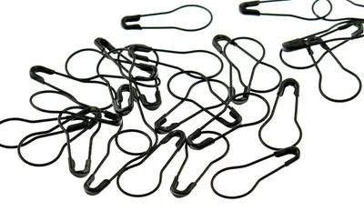 Produktbild von Vintageparts 50 Sicherheitsnadeln Etikettiernadeln in schwarz