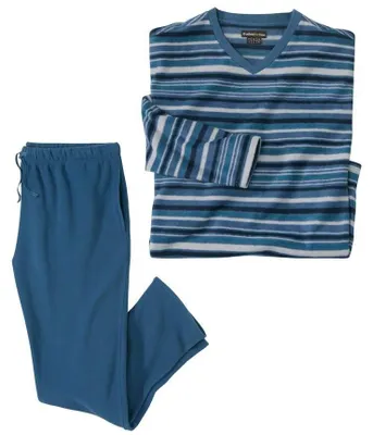 Image de Atlas For Men - Pyjama à pantalon long pour homme AF2234 (6XL) (Bleu/Bleu marine/Gris/Turquoise)