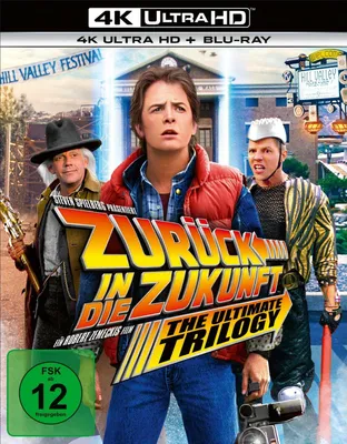 Produktbild von PLAION Zurück in die Zukunft - Trilogie (4K-UHD), Film, Blu-ray, Deutsch, 342 min, Science fiction, Deutsch, Englisch, Italienisch, Norwegisch, Portugiesisch