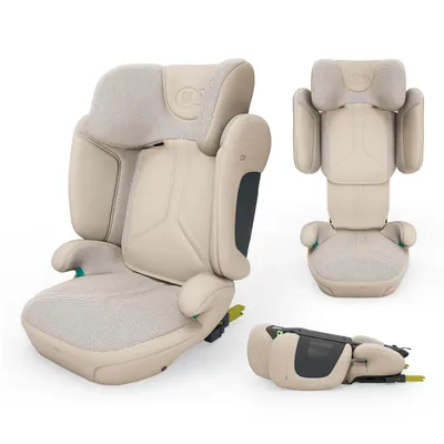 Produktbild von Kinderkraft Kindersitz XPAND 2 PRO i-Size – 100-150 cm – ISOFIX & Gurt – DUO EXPAND-System – Seitenaufprallschutz – klappbar, Beige