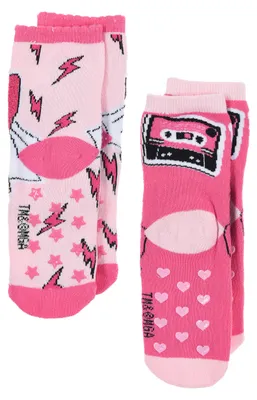 Produktbild von L.O.L. Surprise! Kinder Mädchen Socken 2 Paar Set Gumminoppen Stopper-Socken Strümpfe , Größe:23-26