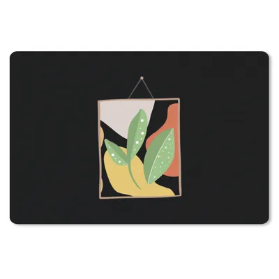 Produktbild von MuchoWow® Mauspad Mousepad Pflanze - Blätter - Rahmen - Pastell 27x18 cm - Mousepads - Maus Mat - Pad - Mausunterlage - Büroartikel - Desk Matten