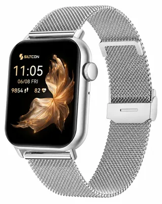Produktbild von Siltcon Seréa Smartwatch Damen mit Telefonfunktion – 1,83 Zoll AMOLED, 100+ Sportmodi und Schlaftracking – 5 Armbänder – Silber
