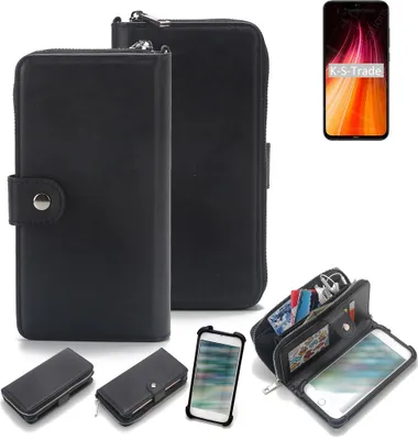 Produktbild von K-S-Trade 2in1 Handyhülle Schutzhülle kompatibel mit Xiaomi Redmi Note 8T  & Portemonnee Cover Handy Hülle Case Etui Geldbörse Wallet Bookstyle
