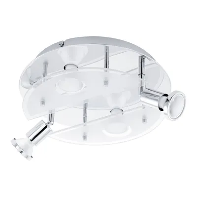Produktbild von EGLO Deckenleuchte 4-flammig GU10-LED CHROM/SATINIERT CABO mit Farbwechsel 75381