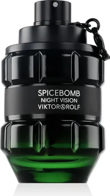 Produktbild von Viktor&Rolf Spicebomb Night Vision, Männer, 90 ml, Nicht nachfüllbare Flasche, Bergamotte, Kardamom, Grapefruit, Mandarine, Geranium, Lavendel, Rosmarin, Salbei, Mandel, Zedernholz, Moschus, Patschuli, Tonka-Bohne