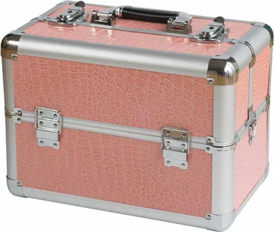 Productafbeelding van Cosmeticakoffer - Beautycase Make-upkoffer - Schoonheidssalon Opslag - Robuust ABS Aluminium - 36 x 22 x 27 cm - Roze