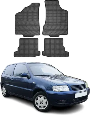 Image de 1999-2001 VW Polo Tapis de sol en caoutchouc noir 4 pièces