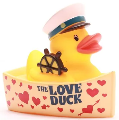 Produktbild von Badeente Love Duck Captain Vinyl 9 cm