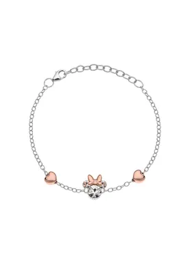 Produktbild von Disney BS00035TRPL-55 Armband Mädchen Damen Minnie Maus Herzen Silber 17 cm