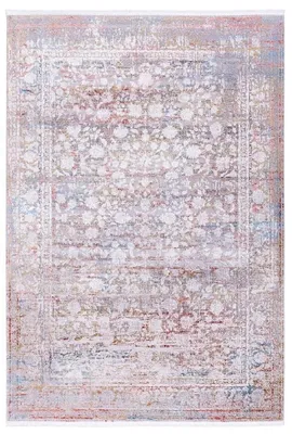 Obrázok produktu pre Arktis, dizajnový koberec, 240 × 170 cm, výrazná sivá a žltá farba – orientálny krátky vlas s jemnou textúrou hodvária, výška vlákien 7,5 mm, strojovo tkaný