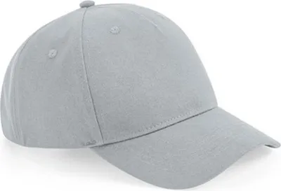 Produktbild von Beechfield B62N | Organic Baumwolle 5 Panel Cap Bio Baumwolle - Farbe: Light Grey - Größe: One Size