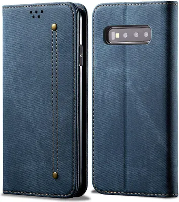 Immagine prodotto di Custodia Galaxy S10 Plus, Custodia in pelle a portafoglio con chiusura magnetica e custodia con funzione stand per Samsung Galaxy S10 Plus blu