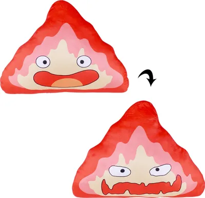 Produktbild von Calcifer Kissen für Anime Fans | Feuerdämon Dekokissen | 44x32cm