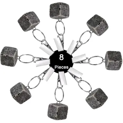 Produktbild von 8 Tischdeckengewichte (45 g) aus Naturmarmor, windfeste Tischdeckenhalter mit Metallclip, quadratische Tischdeckenbeschwerer für  andere Außenbereiche