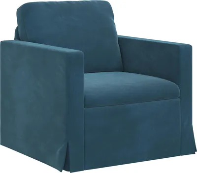 Zdjęcie produktu dla vidaXL Sofa niebieska 78 x 78 x 80 cm aksamit