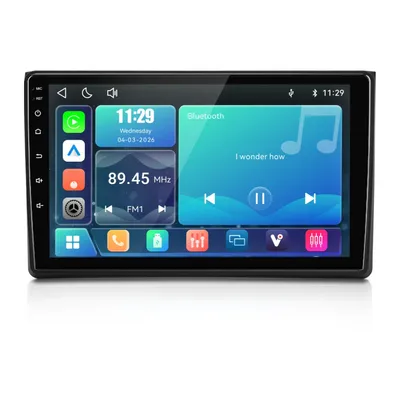 Productafbeelding van Hexinex 9-inch Linux autoradio met Carplay, geschikt voor Audi A4 8E 8H B6 B7 (2000-2009), met WiFi, Bluetooth, stuurwielbediening, FM RDS, DSP, 2DIN en USB