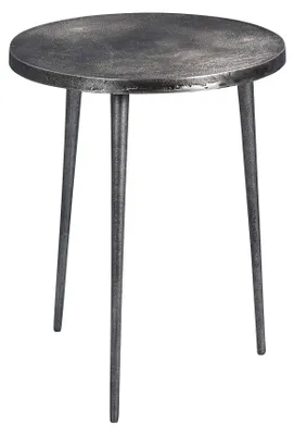 Runder Couchtisch Metall grau Ø 40 cm Höhe 50 cm